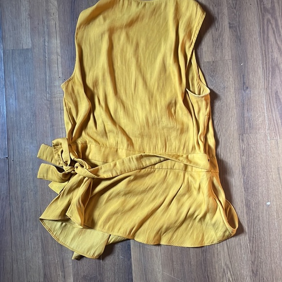 Banana Republic Mustard Yellow Wrap Tank Top - Picture 5 of 7